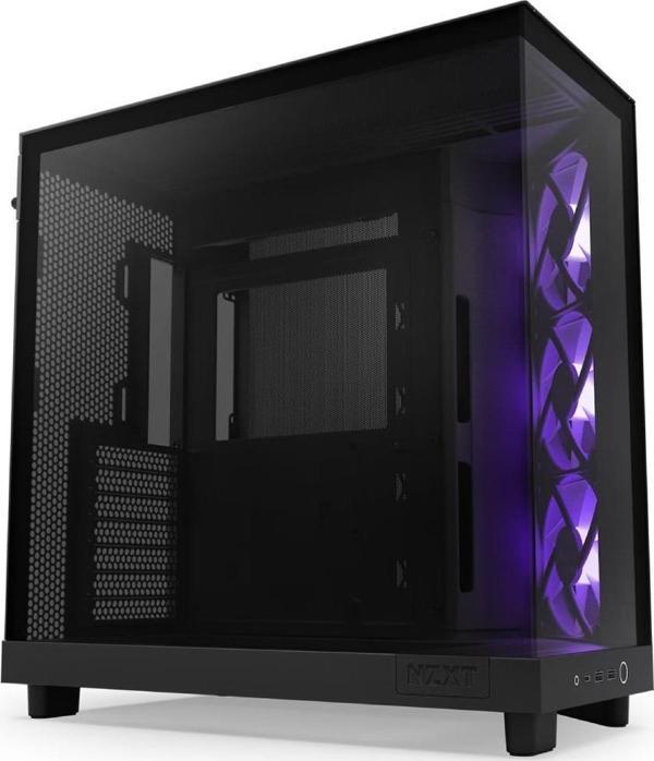 NZXT H6 Flow RGB Tempered Glass Siyah USB 3.2 ATX Mid Tower Kasa - Image 1