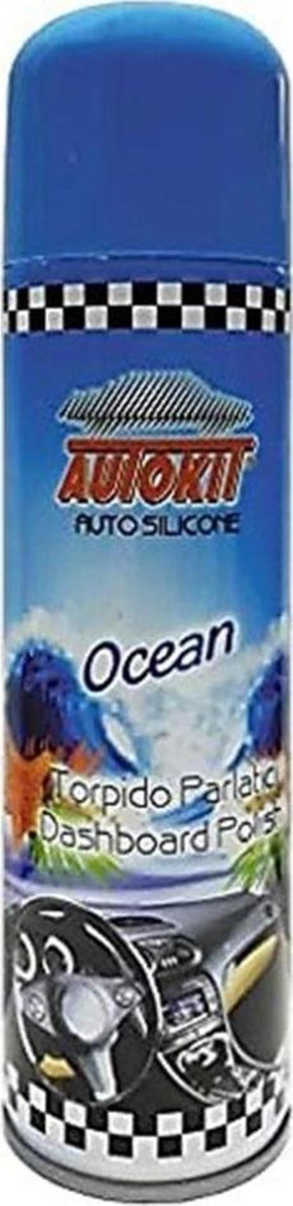 Autokit Autokıt 220ml Torpido Parlatıcı Parfumlu Silikon Sprey Ocean - Image 1