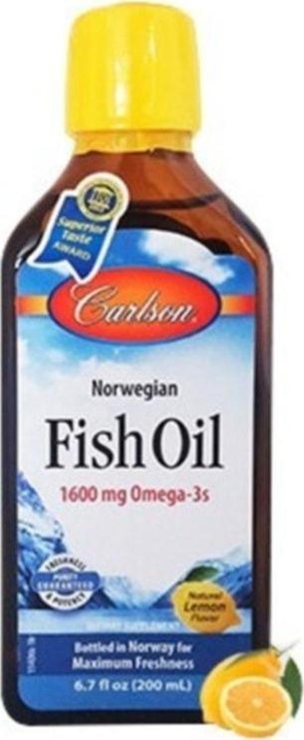 Carlson Fish Oil Balık Yağı Şurup 200ml Limon Aromalı - Image 1