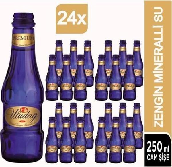 Uludağ Premium Doğal Zengin Mineralli Su 24 x 250 ml - Image 1
