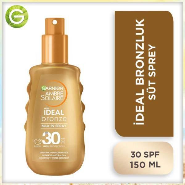 Garnier Ambre Solaire İdeal Bronzluk Güneş Koruyucu Sprey SPF30 150 ml - Image 1