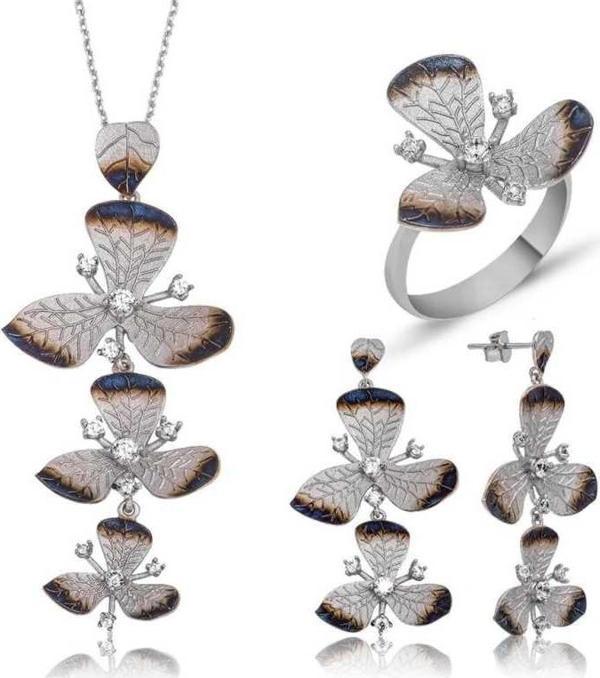 Gümüş Çiçek Bayan Set - Image 1