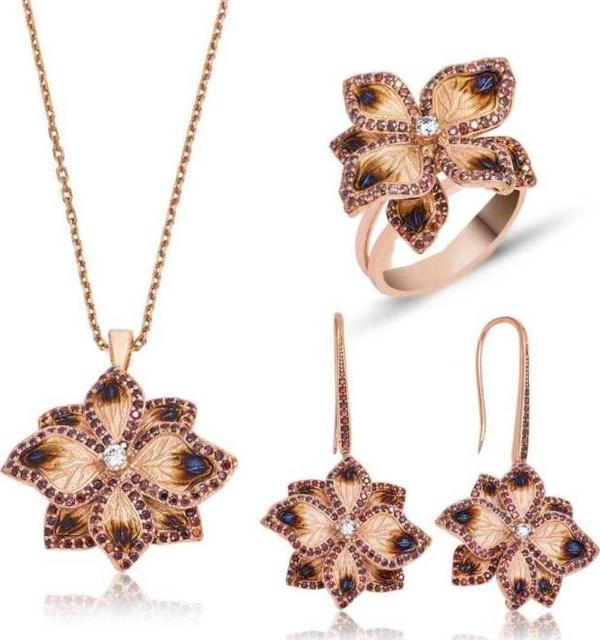 Gümüş Menekşe Çiçeği Bayan Set - Image 1