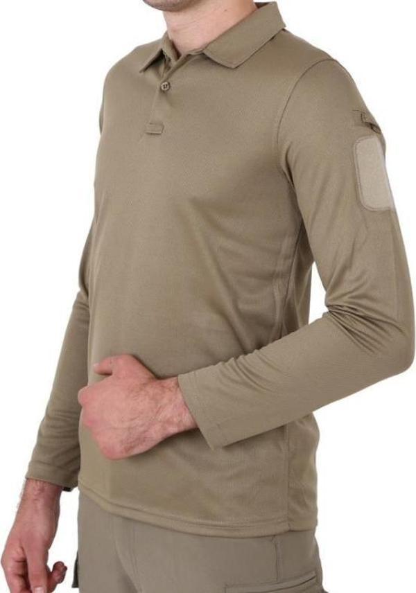 Single Sword Polo Yaka Uzun Kollu T-Shirt - Tişört - Image 1