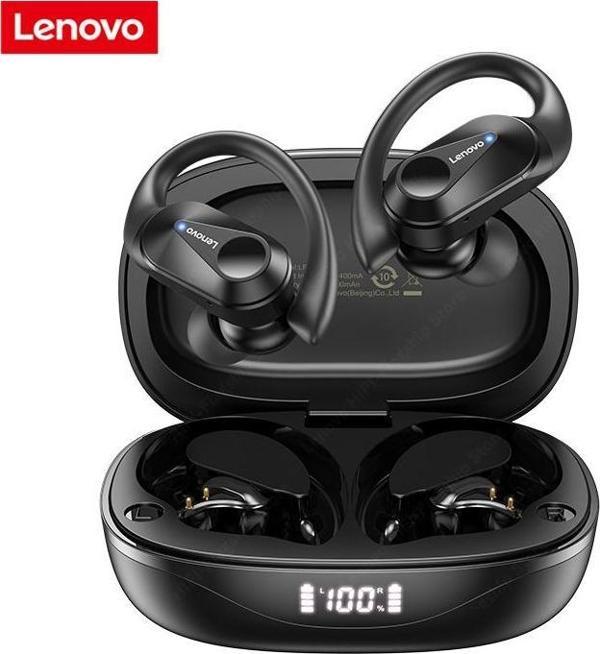 Lenovo Thinkplus Lp75 Kablosuz Şarj Göstergeli Sporcu Bluetooth Kulaklık Siyah - Image 1