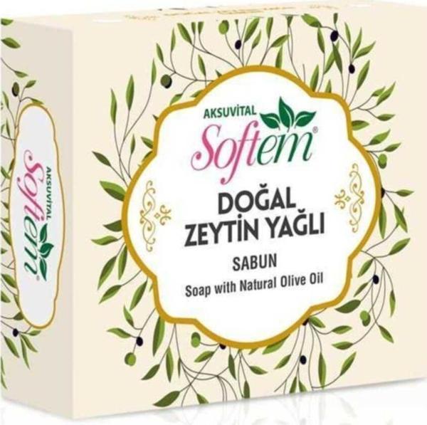 Softem Doğal Zeytin Yağlı Sabun 130 Gr Aksu Vital Zeytinyağlı - Image 1