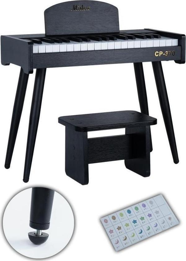 Midex CP-370BK Ahşap Çocuk Piyanosu Pilli 37 Tuşlu Gerçek Piyano Tuşları - Image 1