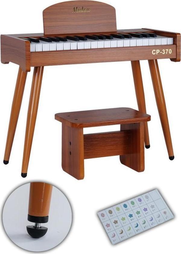 Midex CP-370OR Ahşap Çocuk Piyanosu Pilli 37 Tuşlu Gerçek Piyano Tuşları - Image 1