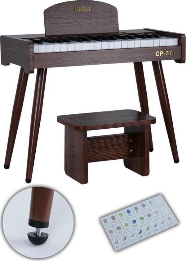 Midex CP-370C Ahşap Çocuk Piyanosu Pilli 37 Tuşlu Gerçek Piyano Tuşları - Image 1