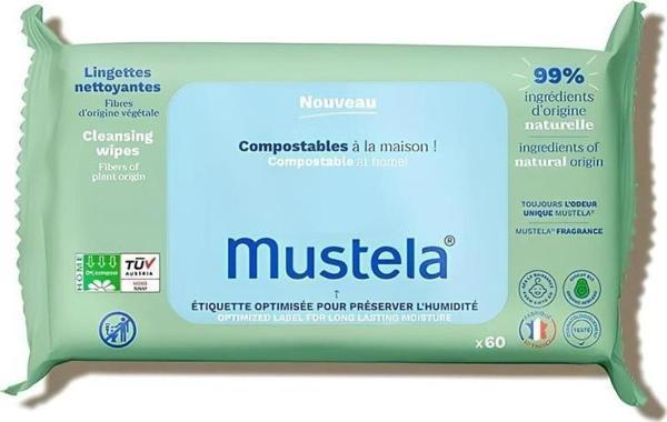 Mustela Compost Cleansing Wipes Kompost Edilebilir Islak Mendil 60 Yaprak - Image 1