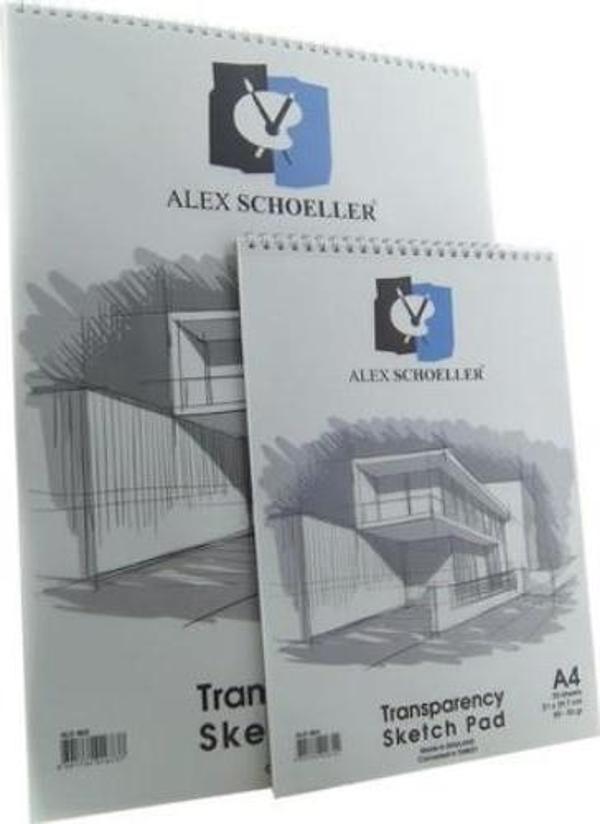 Alex Schoeller 864 A-4 Dikey Spiralli Eskiz Çizim Blok 50-55 Gr A.ESK.BLK.050.04 - Image 1