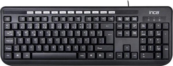 İk-254Qu Q-Usb Multimedya Black Laser Print Kablolu Klavye - Image 1