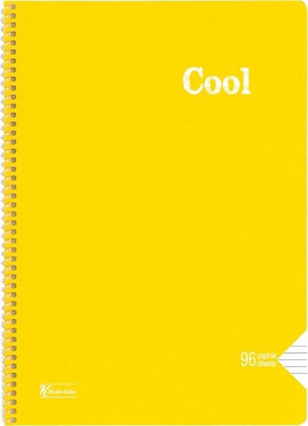 Keskin Color A4 96 Yaprak Çizgili Pp Kapak Spiralli Cool Defter 321631-99 (12 Li Paket) - Image 1