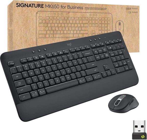 920-01100 Mk650 Signature Siyah Kablosuz Klavye Mouse Seti - Image 1