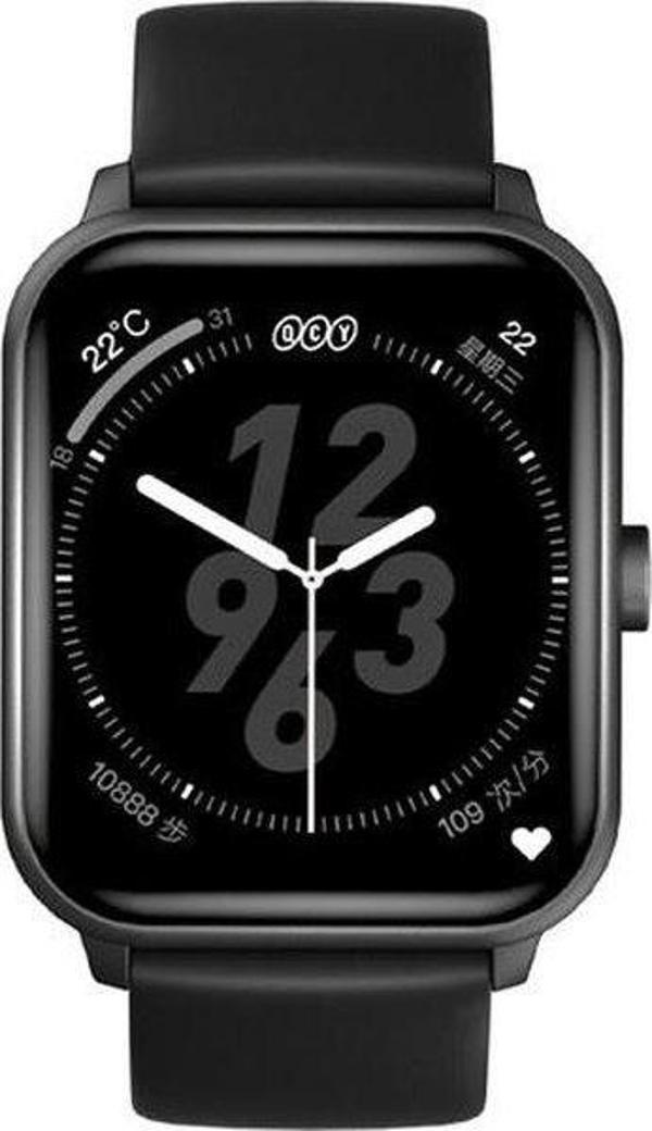 Qcy Gts Akıllı Saat 1.85Hd Ekran ( Sesli Görüşme ) Siyah - Image 1