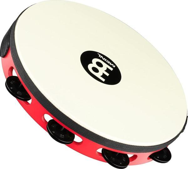 Meinl TAH1BK-R-TF Tour Jingle Wood True Feel Head 1 Row Tamburin (Red Black) - Image 1