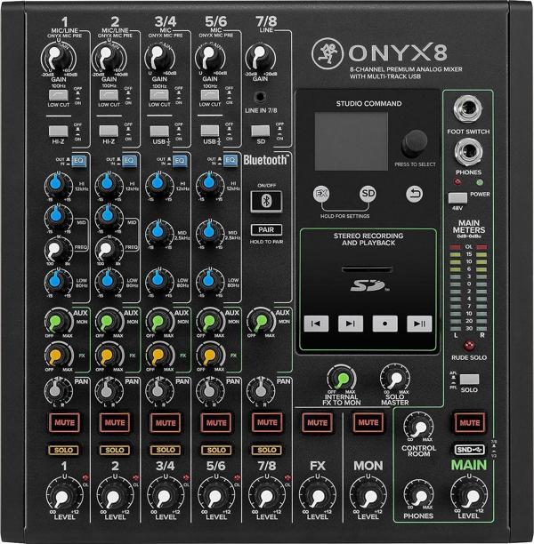 Mackie Onyx8 8-Kanal Analog Mikser (Multi-Track USB) - Image 1