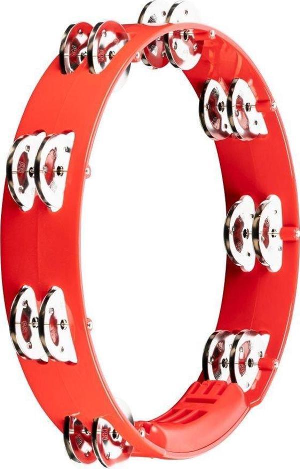 Meinl HTT10R Stainless Steel Jingle 2-rows 10" Tour Tamburin (Kırmızı) - Image 1