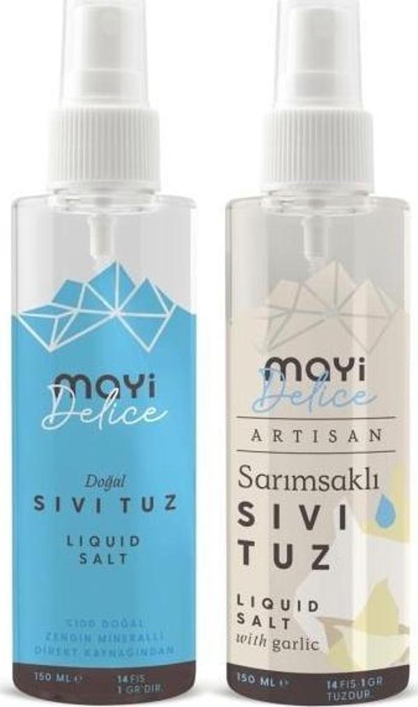 Mayi Tuz Sade Ve Sarımsaklı Sıvı Tuz Paketi - Image 1
