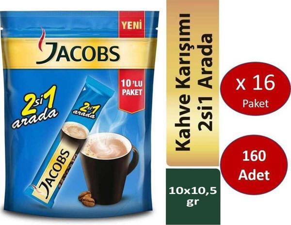 Jacobs 2si1 Arada 160 Adet Stick Kahve (10 X 16 Paket) - Image 1