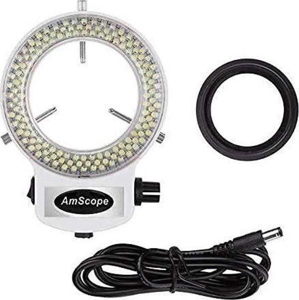 AmScope LED-144W-ZK Beyaz Ayarlanabilir 144 LED Halka Işık Aydınlatıcı - Image 1