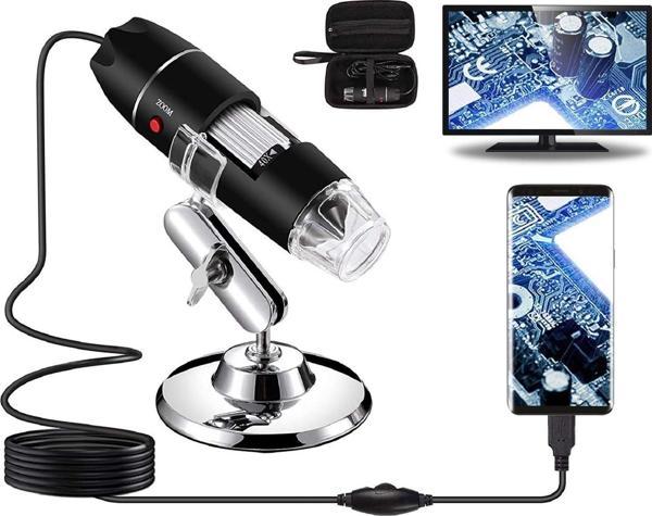 Bysameyee USB Dijital Mikroskop 40X-1000X, 8 LED Büyütme Endoskop Kamera - Image 1
