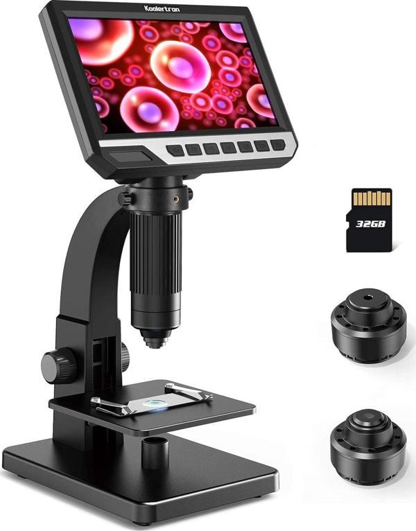 Koolertron 7 Inc LCD Dijital Mikroskop - Çift Lens 2000X - Image 1