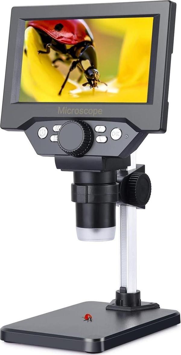 Koolertron 8MP 1-1000X Büyütme 5.5 Inc LCD Dijital USB Mikroskop - Image 1