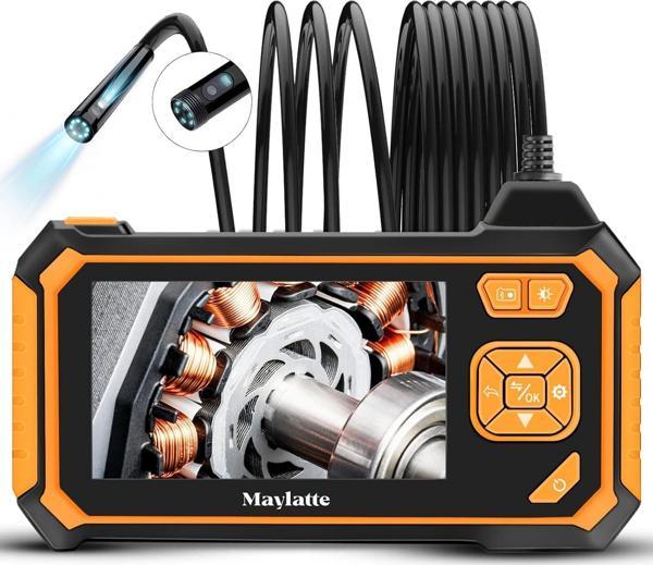 Maylatte Çift Lensli Endoskop, 4.3 Inc 1080P HD Boroskop - 5m Kablo - Image 1