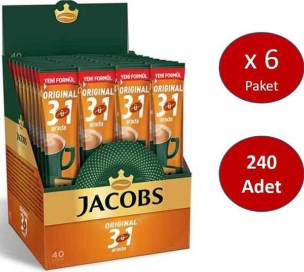 Jacobs 3ü1 Arada 240 Adet Stick Kahve (40 X 6 Paket) - Image 1