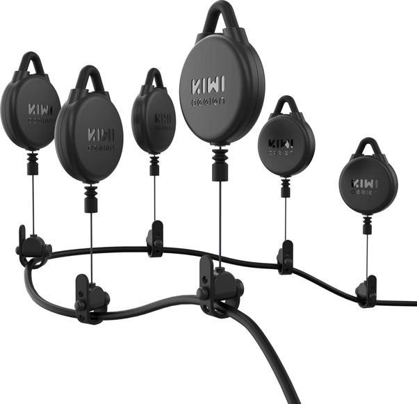 KIWI design VR Kablo Yönetimi, 6 Paket VR Makara Sistemi - Siyah - Image 1