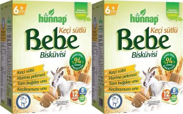 Hünnap Bebe Bisküvisi Keçi Sütlü 400gr 2 Li Set (toplam 800gr) - Image 1