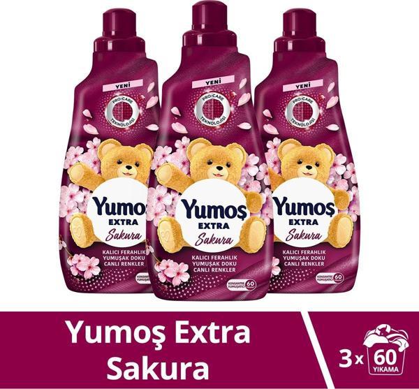 Yumoş Extra Çamaşır Yumuşatıcı Sakura 1440 ml X3 - Image 1