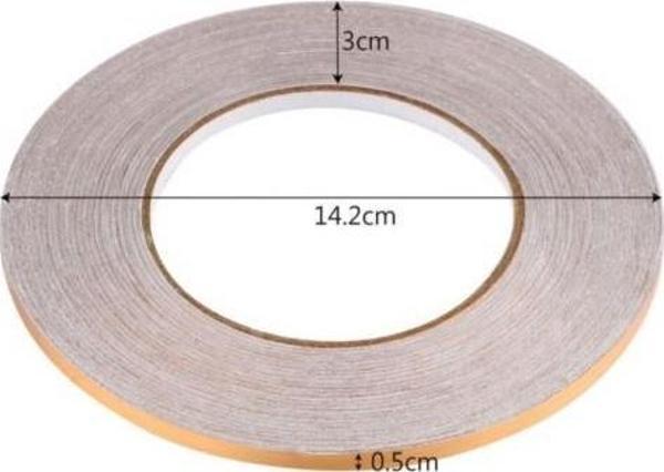 50 Metre 0.5 Cm Sarı Gold Fayans Arası Derz Yapışkanlı Şerit Dekoratif Bant Karo Zemin Ve Duvar Band - Image 1