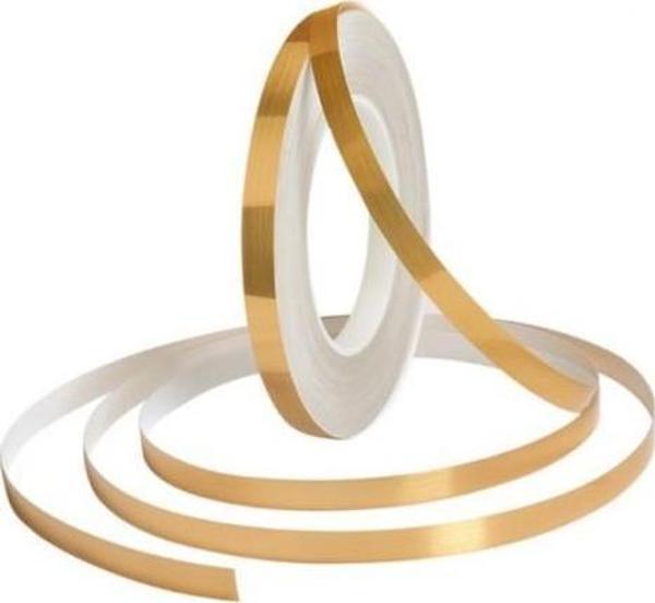 50 Metre 1 Cm Sarı Gold Fayans Arası Derz Yapışkanlı Şerit Dekoratif Bant Karo Zemin Ve Duvar Band - Image 1