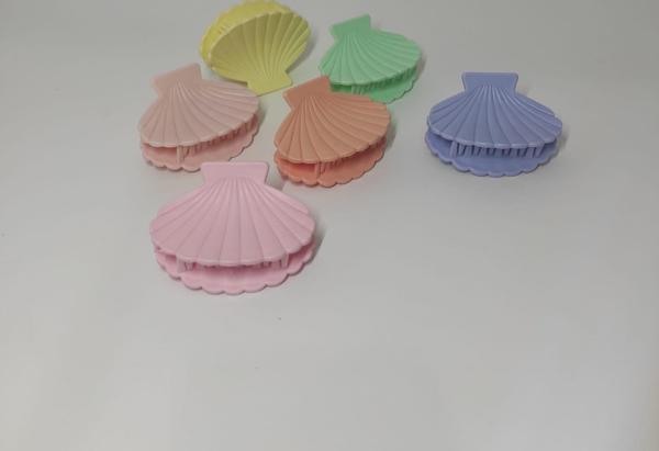 Midye 6'lı Unicorn Rengarenk Saç Tokası Bahar Renkleri  Kelebek Kıskaçlı Saç Tokası 8 cm Gökkuşağı Mandal Toka - Image 1