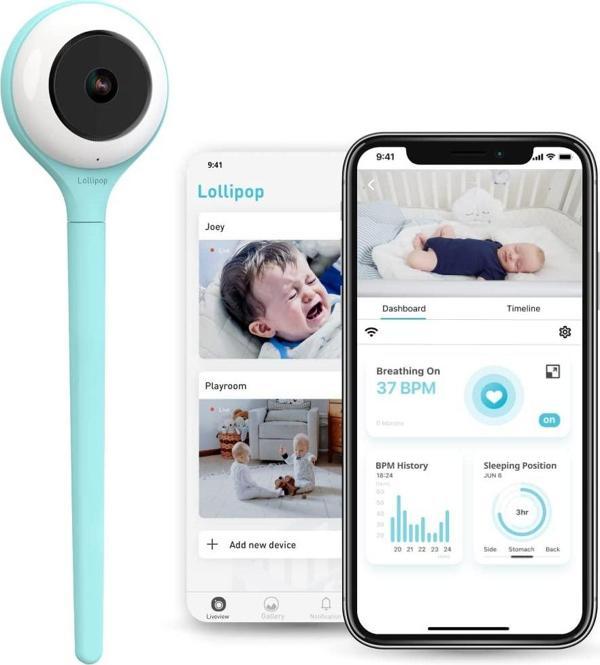 Lollipop Bebek Monitörü - Gerçek Ağlama Algılamalı - Turkuaz - Image 1