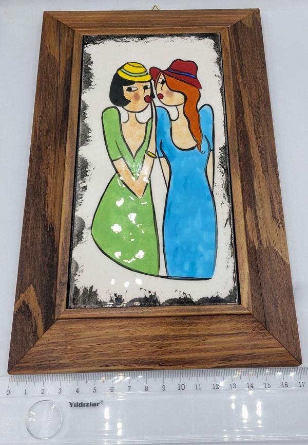 2 KIZ DESENLİ İZNİK ÇİNİSİ - Image 1
