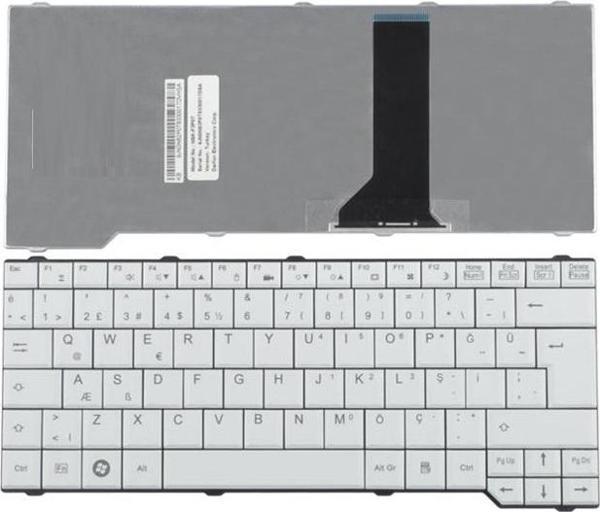 Fujitsu Pİ3525, SA3650, D9510 Notebook Klavye - (Beyaz TR) NSK-F3P0T - Image 1