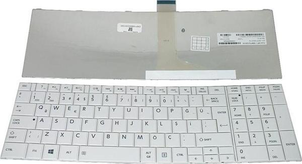 Toshiba Satellite C850, C855, L850, L855 Notebook Klavyesi (Beyaz TR) V2 - Image 1