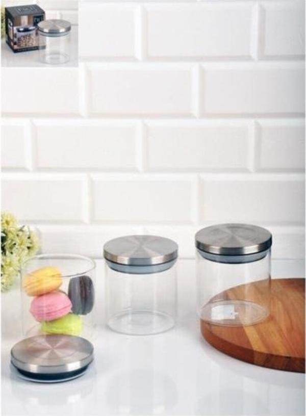 Rossel Premium Metal Kapaklı 200 Ml Yuvarlak Mini Kavanoz P/CAM-400909 - Image 1