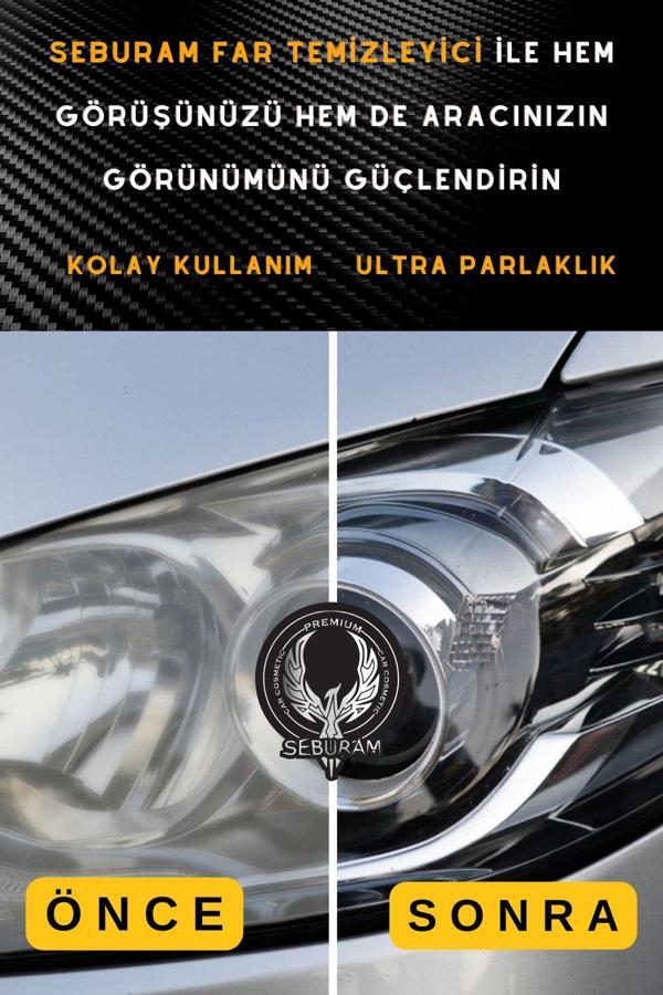 Sebura Oto Far Temizleyici, Far Parlatıcı, Far Temizleme Seti Zımparasız Araç Far Parlatma Temizleme - Image 1