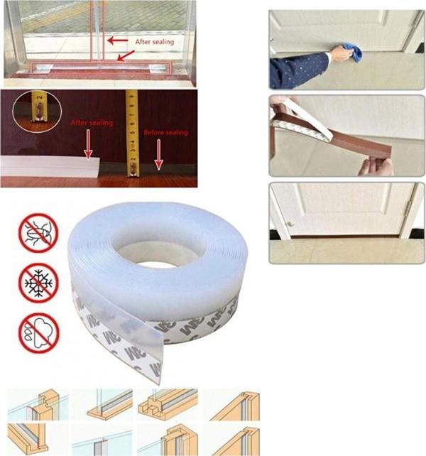 Sebura Rüzgar Önleyici Şerit Bant Kapı Altı Rüzgar Kesici Ses Toz Önleyici. - Image 1