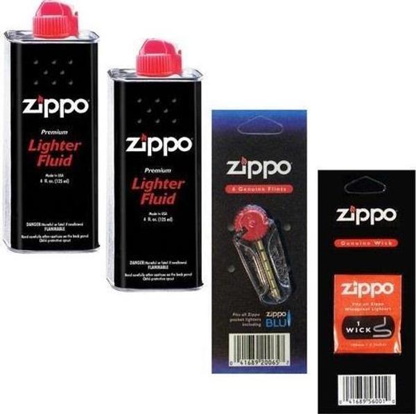 Zippo Çakmak İkmal Seti 2 Adet Benzin +1 Taş +1 Fitil - Image 1