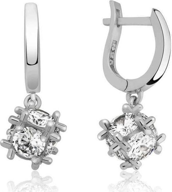 Himarry 925 Ayar ​Gümüş Taşlı Küp Küpe - Image 1
