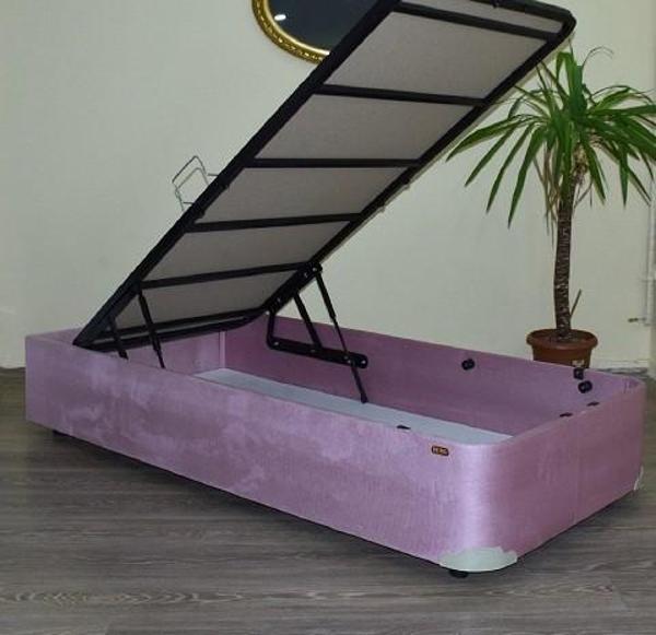 Baza Tay Tüyü PEMBE 14190 Kumaş Model Dolgun Metal Çelik100*200 El Yapım  - Image 1