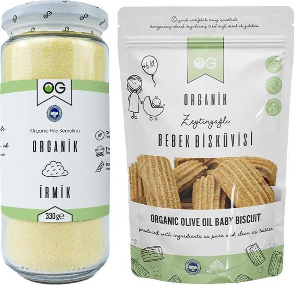 OG Natural Organik İrmik ve Organik Bebek Bisküvi Seti - Image 1