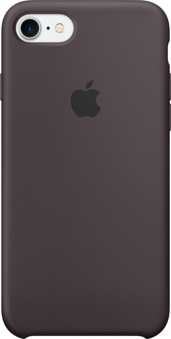 Apple iPhone 7/8 Kamelya (Camellia) Silikon Kılıf Kauçuk Arka Kapak Füme Siyahı - Image 1