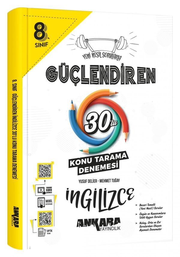 Ankara Yayıncılık 8. Sınıf İngilizce Güçlendiren 30 Konu Tarama Denemesi Ankara Yayıncılık - Ankara Yayıncılık - Image 1