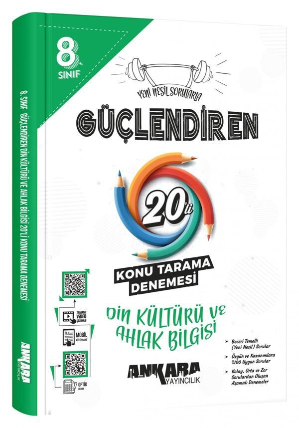 Ankara Yayınları 8.⁠ ⁠Sınıf Güçlendiren Din Kültürü ve Ahlak Bilgisi 20 Konu Tarama Denemesi Ankara - Ankara Yayıncılık - Image 1